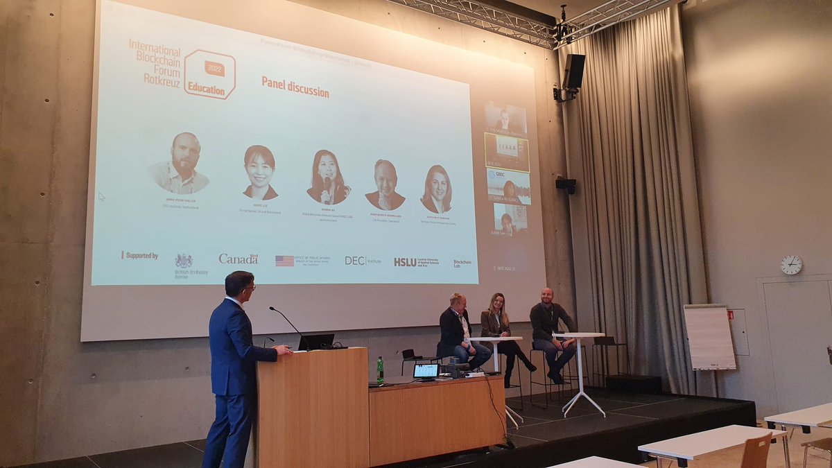 UKCBT_org's tweet photo. UCL CBT Associate Andrea Bracciali and UCL CBT Centre Administrator @juan_i_ibanez, as well as DEC Institute co-founder Arno Pernthaler, participated at the fifth International Blockchain Forum (#IBFR), where they discussed #Education of #Blockchain technology. https://t.co/dT3xHa6kYd