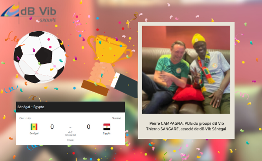 dBVibGroupe's tweet image. Pierre Campagna, PDG du groupe dB Vib &amp;amp; Thierno SANGARE, associé de dB Vib Sénégal🎉félicitent cette grande équipe du Sénégal pour cette victoire⚽ 
Au plaisir de les retrouver au Qatar lors de la prochaine coupe du monde🏆#coupedumonde #football #coupedafrique #winner #Qatar2022