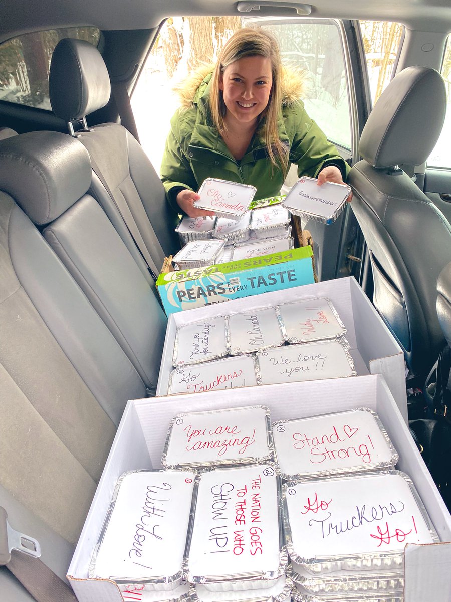 I hear truckers like cake. So I spent my weekend baking and packaging more than a dozen cakes with love. Enjoy, @FreedomConvoy22!