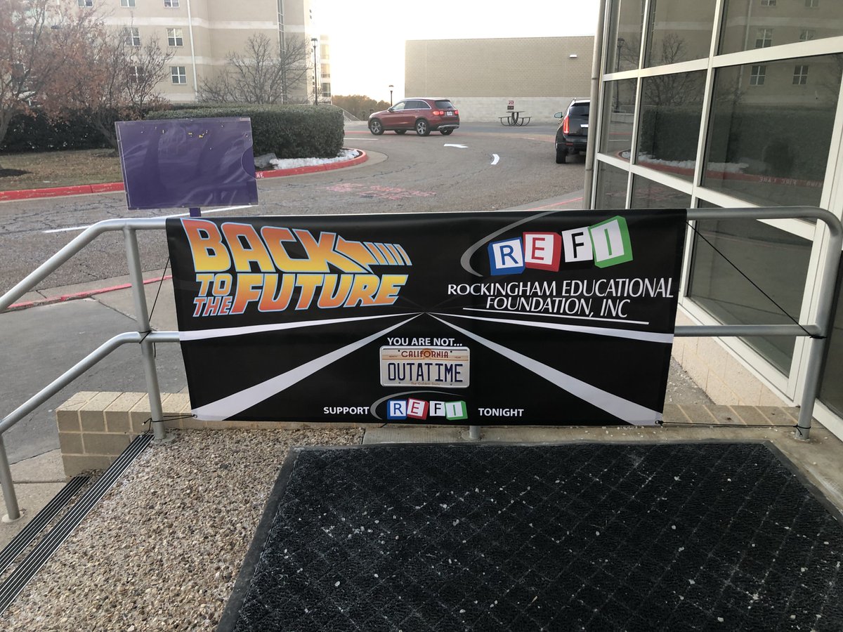 Thank you to all who helped us raise over $69,000 this past Saturday at our Annual Auction and Party-“Back to the Future”. All proceeds go directly back to support all of the schools in Rockingham County Public Schools! Thank you to Muddy Feet Graphics for our awesome event sign!