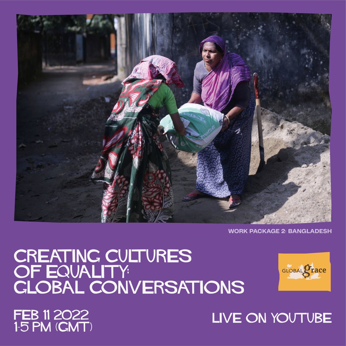 GlobalGRACEgcrf's tweet photo. This poster highlights our Bangladesh team ✊

Don’t forget to register for our event happening this Friday, February 11th at 1-5pm (GMT)!

Where: Streaming on Youtube here: https://t.co/JYb0Oltyx6

Register here: https://t.co/OsCKVpigEK…

See you there! 🎟 https://t.co/0Fz4MK6VUC