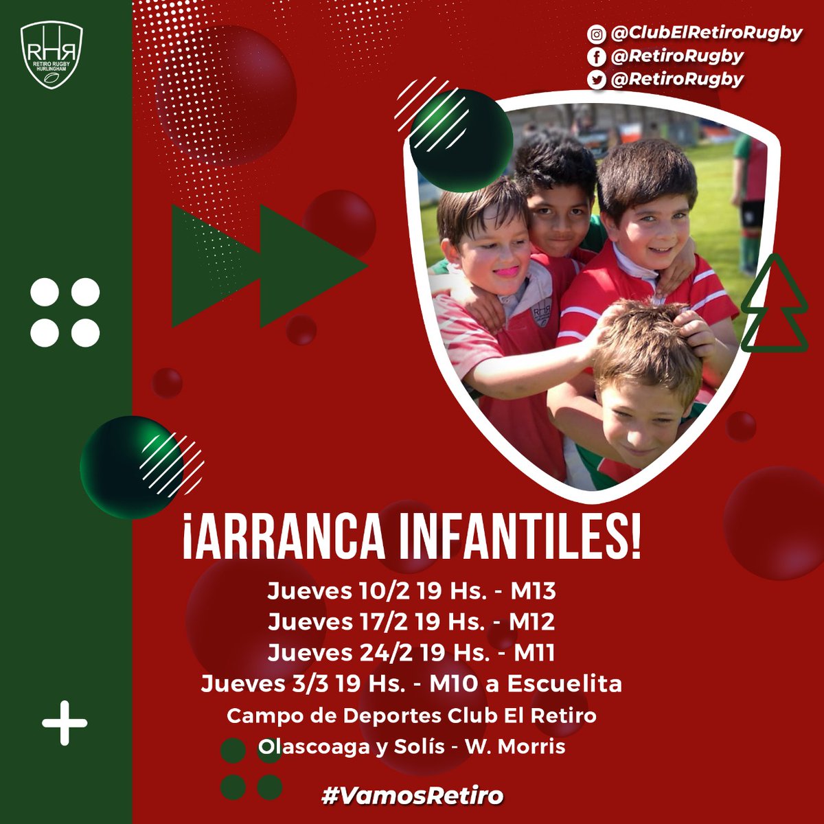 ✅ Ya empezó a entrenar el Plantel Superior
✅ Ya empezaron a entrenar las Juveniles
🙋🏻‍♂️ Esta semana empiezan a entrenar los Infantiles

#VamosRetiro