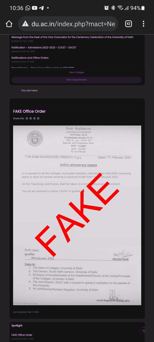 Reopendu's tweet photo. We know. Now issue proper #reopendu notice. We will not back off this time! #Kab_Khulega_Du #7februaryhallabol https://t.co/VbSFfBPhX5