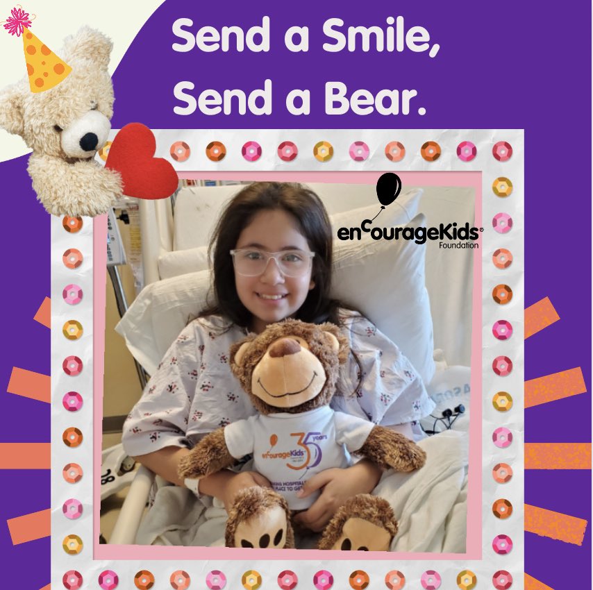 Give the gift of comfort, connection and catharsis to a sick child this Valentine’s Day.

With a donation of $25 or more today, you can send a special enCourage Kids Bear to a child in the hospital.
