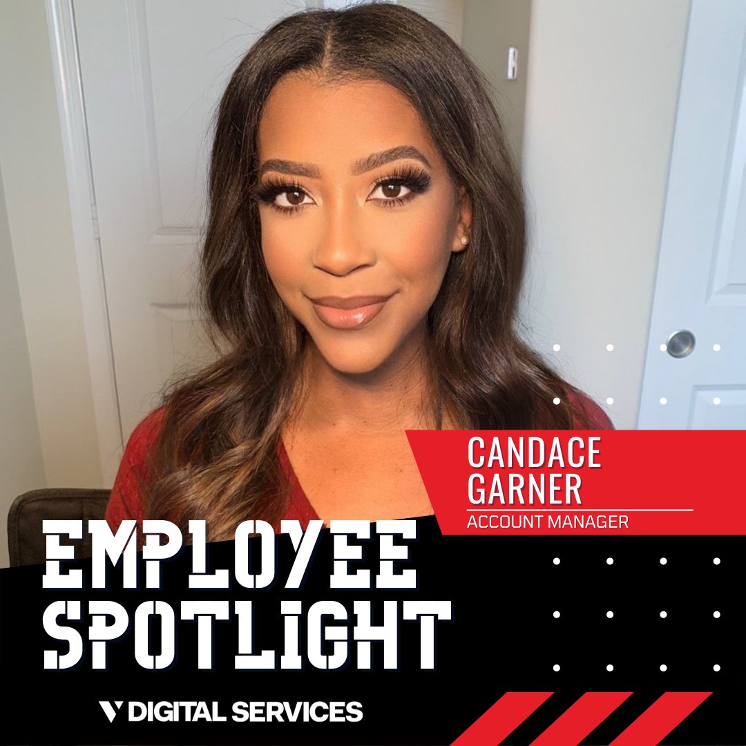 vdigitalservice's tweet image. For our employee spotlight, we'd like to recognize Account Manager, Candace Garner! Candace brings a joyous air to everything she does! Her dedication to providing a one-of-a-kind experience for her clients is unmatched!