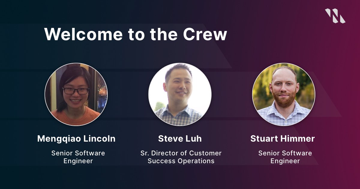 GetNacelle's tweet image. Welcome to the Nacelle team, Mengqiao Lincoln, Stuart Himmer, and Steve Luh!

Steve is joining us as a Sr. Director of Customer Success Operations, and Mengqiao and Stuart are joining us as Sr. Software Engineers. 

Open positions: bit.ly/3lSNvYj

#techjobs #ecommercejob