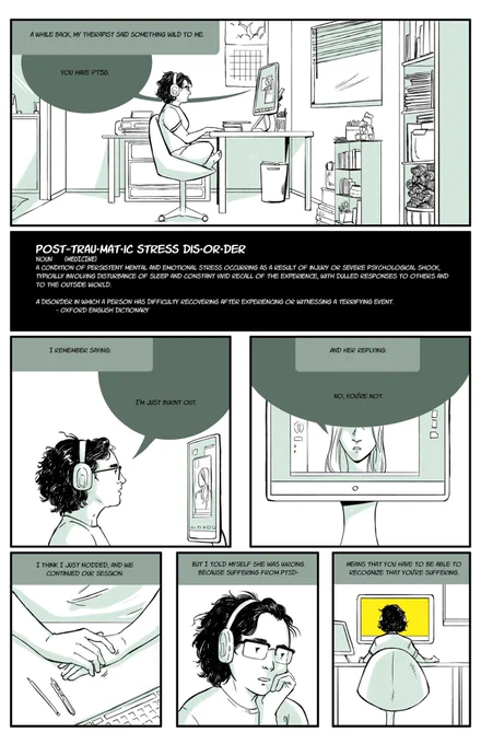 tw: ptsd

A short comic about my struggles as a mortician coming to terms with PTSD #deathcare 