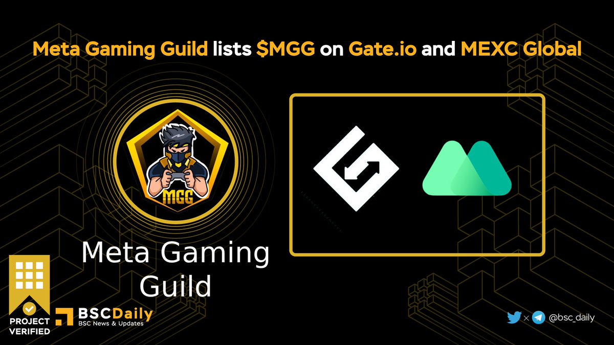 Let's update the news with <a href="/MetaGamingGuild/">MetaGaming Guild</a> 

🥇 They list $MGG on <a href="/gate_io/">Gate.io</a> on 10th Feb, 13:00 UTC 
Details: gate.io/article/25046/…

🥈 $MGG will be listed on <a href="/MEXC_Global/">MEXC Global</a> on 10th Feb, 13:00 UTC 
Details: support.mexc.com/hc/en-001/arti…

You can trade by the pair $MGG/ $USDT