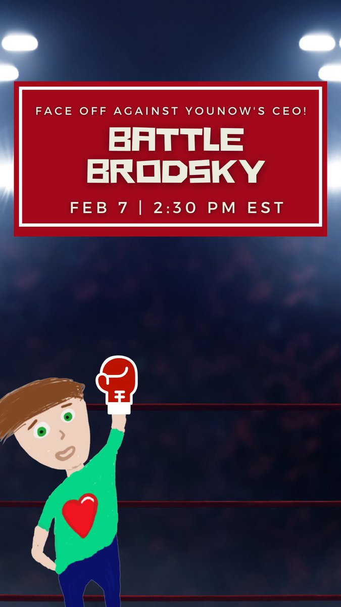 Want to go head to head for a battle of likes with #YouNow CEO Jon Brodsky? Check out his stream, and challenge him to a Likes Battle at 2:30 PM EST!  <a href="/jonsurfs/">Jon Brodsky</a> 
#StreamingLive #LikesBattle younow.com/JonBrodsky