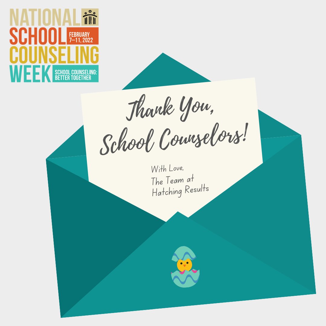 School counselors support students' social-emotional learning, academic achievement, and post-secondary success this week and every week! We love working with school counselors across the country and value the work they do! #NSCW22