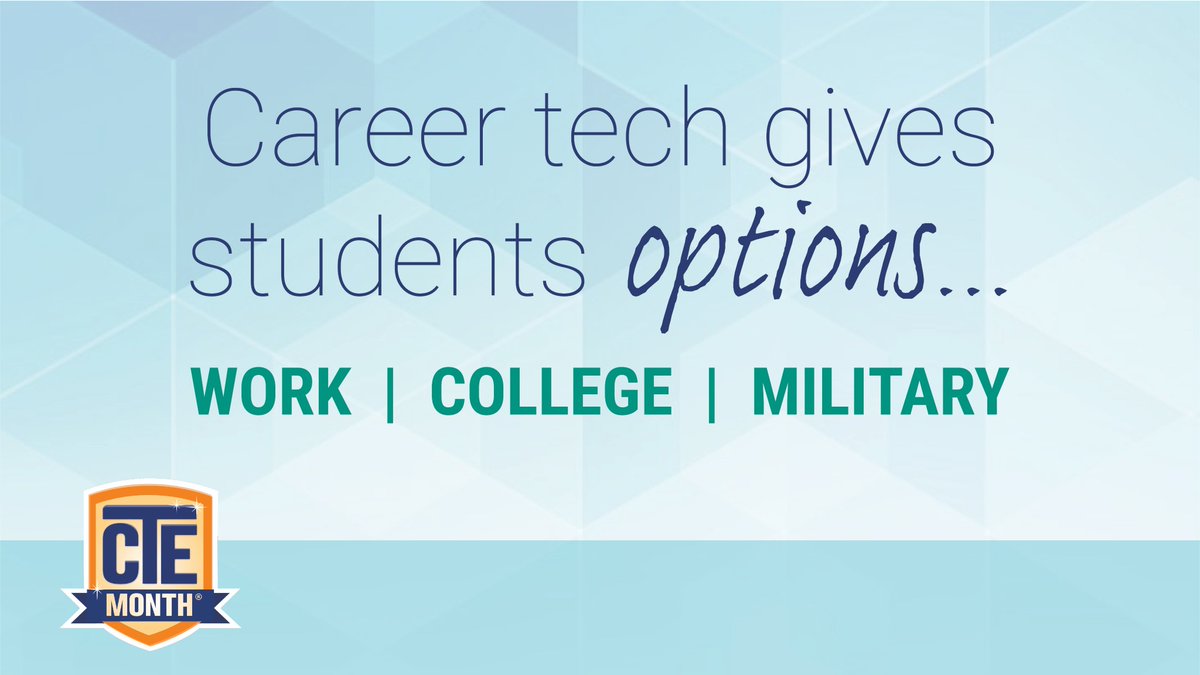 There is no perfect path to your future. Career tech ed provides students with knowledge &amp; skills to blaze their own trail and offers clear pathways to industry certifications, post-secondary certificates, &amp; degrees. #CTEWorksHere #WorkforceOhio #CareerTechOhio  #CTEMonth