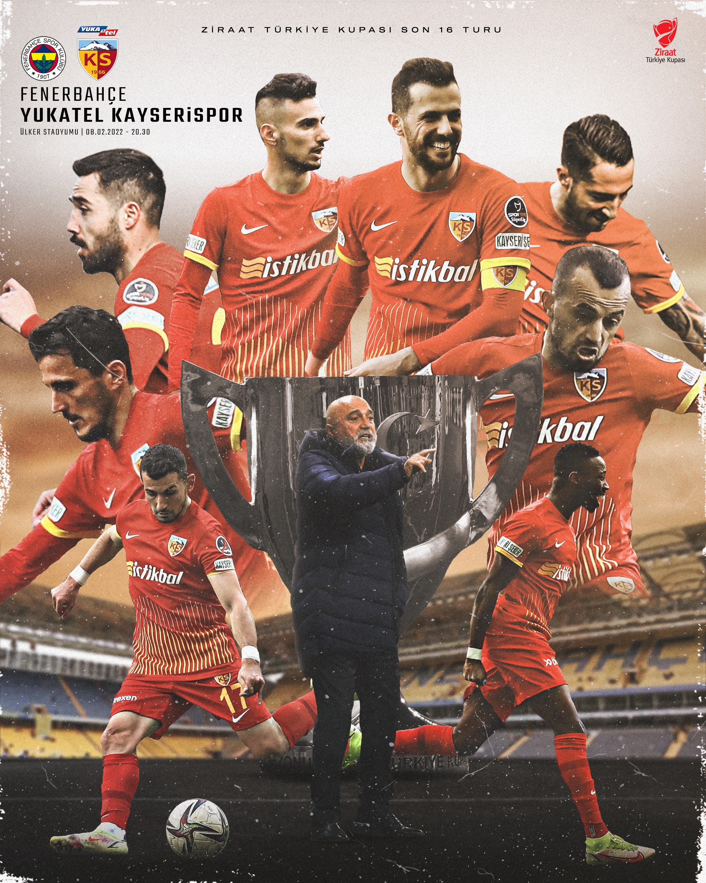 Kayserispor'un hazırladığı Fenerbahçe Maç Görseli