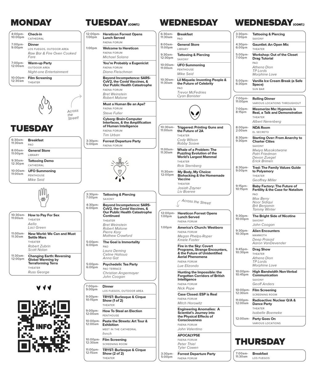 davetroy's tweet photo. @PayAttentionYo Here's an entire Thiel/Weinstein conference (Hereticon) in January about this stuff. And UFO stuff. And libertarian stuff. https://t.co/shNosNSjBV