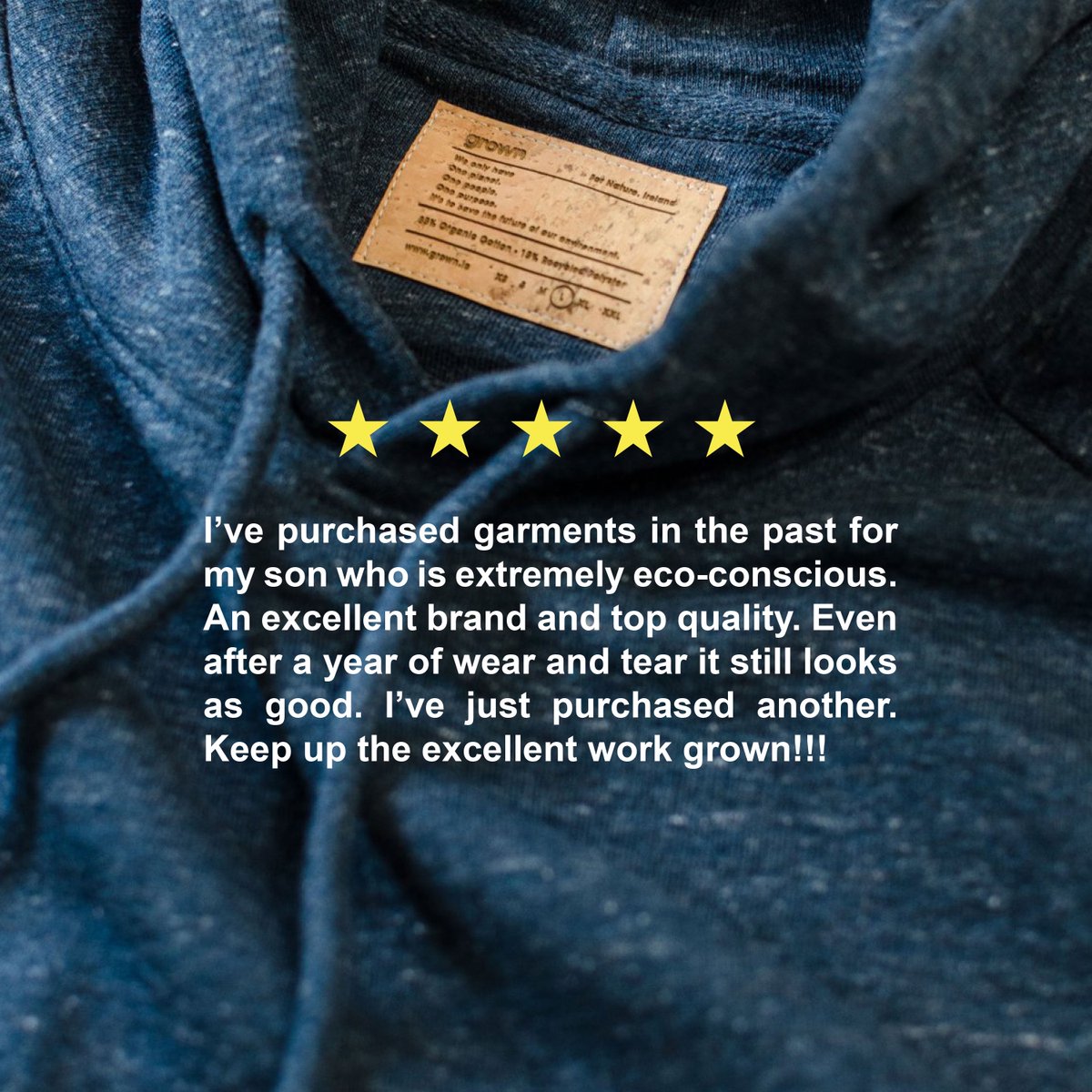 The future is in good hands.

We were delighted when we got this review for several reasons. It's always nice to get positive feedback, but what made our day was to hear now eco-conscious this persons son was. 

 #grownfornature #ethical #womensfashion #surfstyle