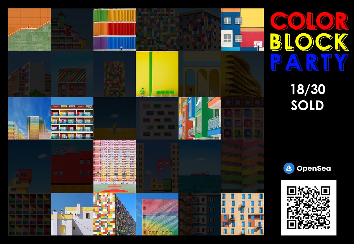 samedixsnft's tweet photo. A Short THREAD 

🌈Color Block Party🌈 by @cimkedi 

A minimalist photography collection of 1/1 30 lesser-known colorful buildings. 📸📸

Currenltly 12 pieces available!!

https://t.co/ZiY6ktnRiS

#NFTCommunity #nftphotographer #NFTphotography #NFTCollection #minimalism https://t.co/vvmw01NJdg