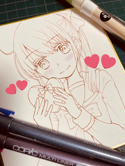 バレンタインまでに色塗りしたいですねぇ🍫🍫 