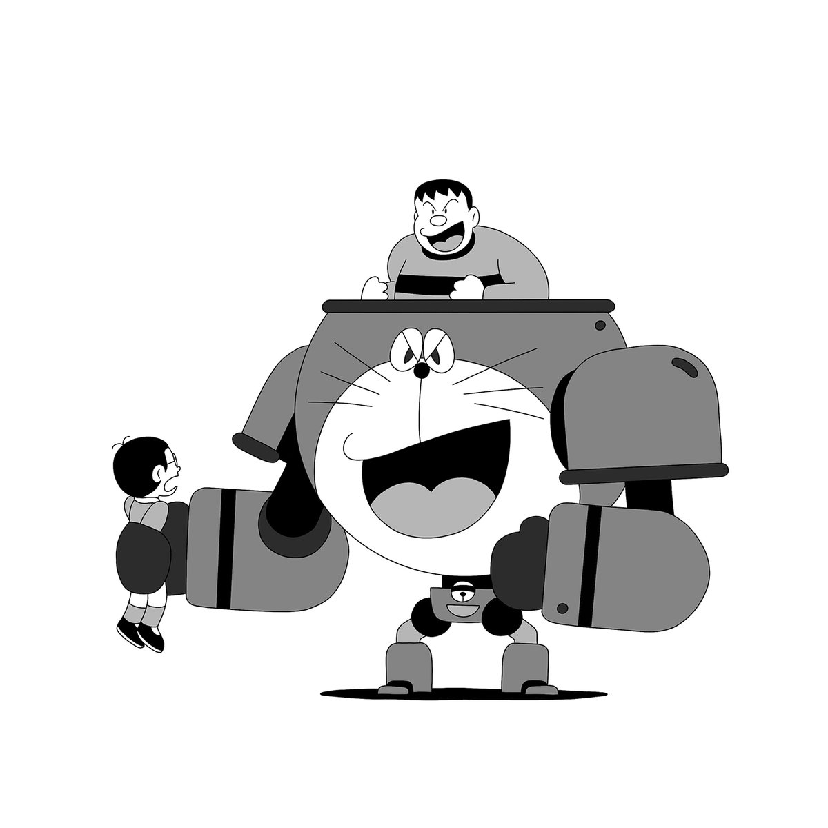 andybusc's tweet photo. Doraemon Kibatsu Mecha takeover by Gian 😱 Inspired by @Kibatsu_Mecha @SloppyJ44 💯 https://t.co/eIUCBv3XNf