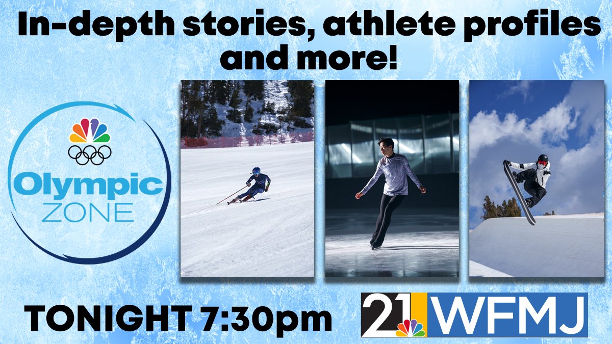 21 WFMJ (@21wfmj) on Twitter photo Join <a href="/MalayWFMJ/">Malaynia Spiva</a> at 7:30 p.m. for in-depth stories, athlete profiles and more on the Olympic Zone! #WinterOlympics Join <a href="/MalayWFMJ/">Malaynia Spiva</a> at 7:30 p.m. for in-depth stories, athlete profiles and more on the Olympic Zone! #WinterOlympics