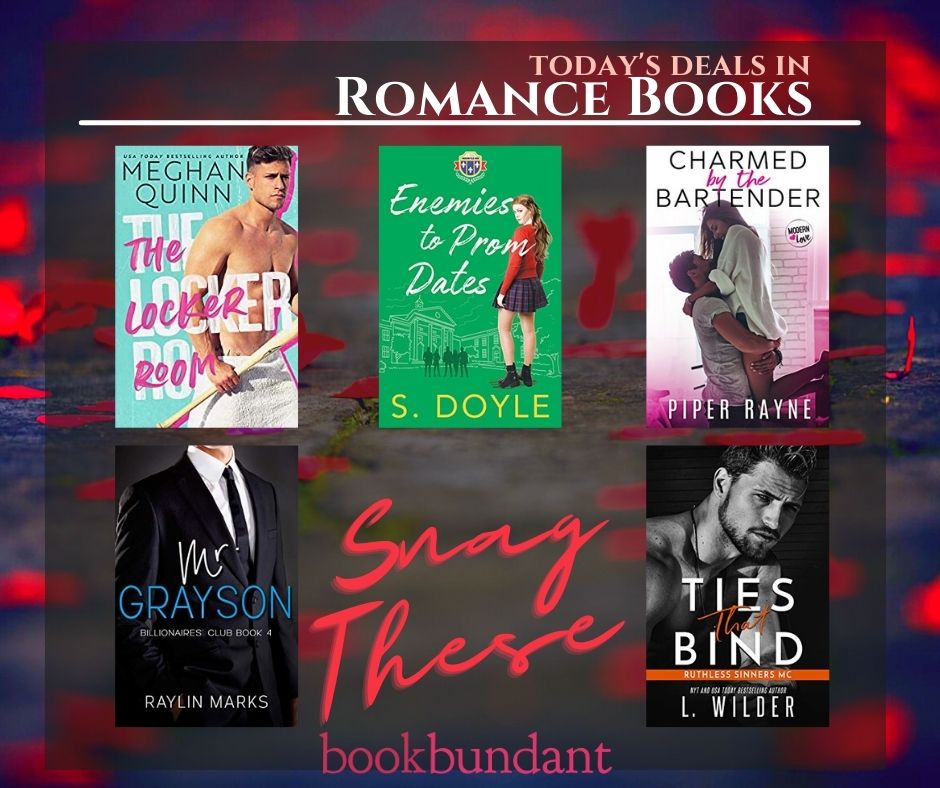 Five fantastic #romancebooks deals!
Links/prices here: bookbundant.com/romancedeals
#reading #bookish #bookaddict #bookaholic #amreading #amreadingromance #romancereaders #readingcommunity #indieauthors #kindleunlimited