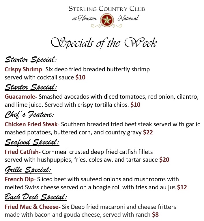 SCCatHN's tweet photo. It may be cold outside this week, but these specials will warm you up! https://t.co/ewiCzZhWQX