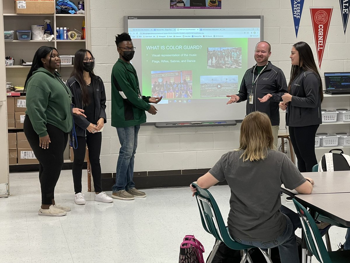 Huge shout out to <a href="/BrenhamCubBand/">Brenham Cub Band</a> Color Guard for presenting to our AVID classes today! Wonderful to see our HS AVID students in such a great organization and helping to mentor our JH AVID students. @brenhamjhs <a href="/BrenhamISD/">Brenham ISD</a> <a href="/BrenhamHS/">Brenham High School</a> <a href="/BrenhamHSAVID/">BHS AVID</a> <a href="/RuizAVID/">Madison Ruiz</a>