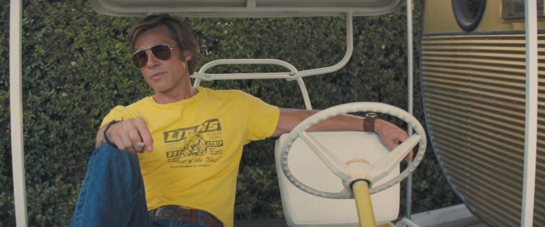Brad Pitt as Cliff Booth in Once Upon a Time in Hollywood (2019) dir. Quentin Tarantino