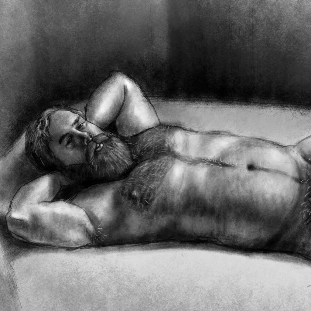dontwineart's tweet photo. My latest creation. Digital pencil and charcoal. Special thanks to @johnnimagni for the great reference photography!
.
.
.
#gayart #gayartist #gaybear #gaybearart #art #digitalart #nudeart  #nudemaledrawing  #nudemaleart #digitalpainting #digitalpaint #d… https://t.co/OeMZTweC03 https://t.co/OOoizw2JNp