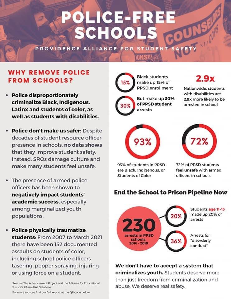 RIKidsCount's tweet photo. Remove SROs from schools + reallocate resources to mental health.   

#counselorsnotcops https://t.co/ydYqc78vMP