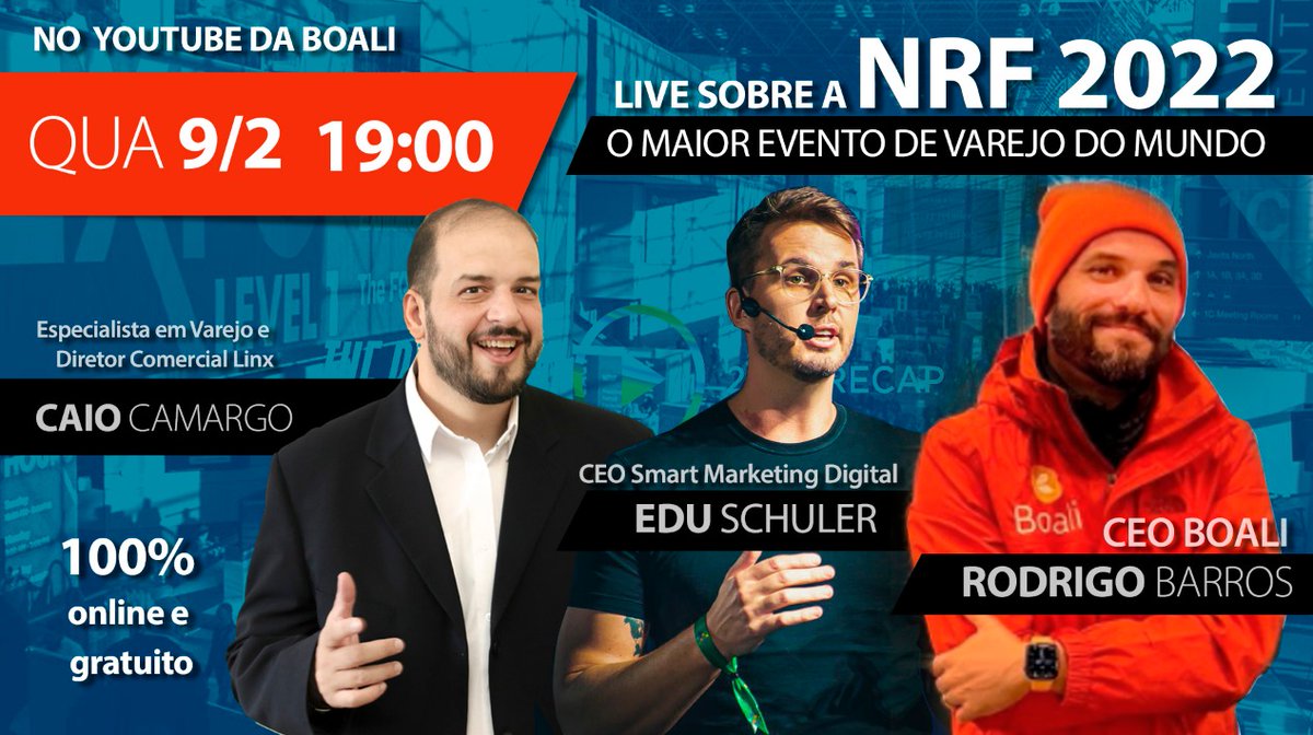caiocmgo's tweet photo. Tem papo sobre a #nrf à convite do meu amigo @rodrigobarrosrb da @somosboali . Bora com a gente?
#nrf22 #nrf2022 #posnrf https://t.co/nIjleLXbWT