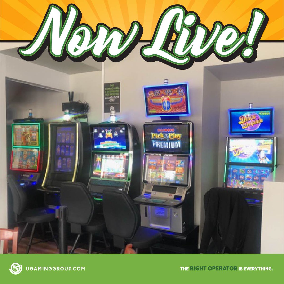 Welcome to the team!!! Sunset Grill on Bluff Lake is now live and ready for you to put your luck to the test!! Check our their location, they have great food and all different kinds of events!! 

25276 W. Grass Lake Road. Antioch, IL
#gamewithUGG #switchtomore