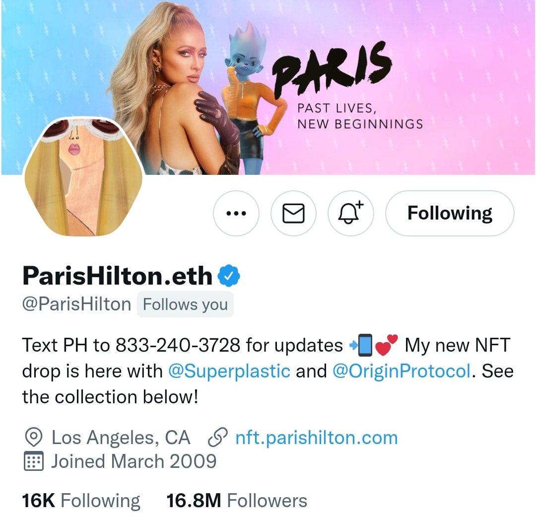 WomenTribe_nfts's tweet photo. Accidently deleted this post. @ParisHilton, again, welcome! We are so happy to have you in our Tribe! 💖 https://t.co/CaLEjbe4uR