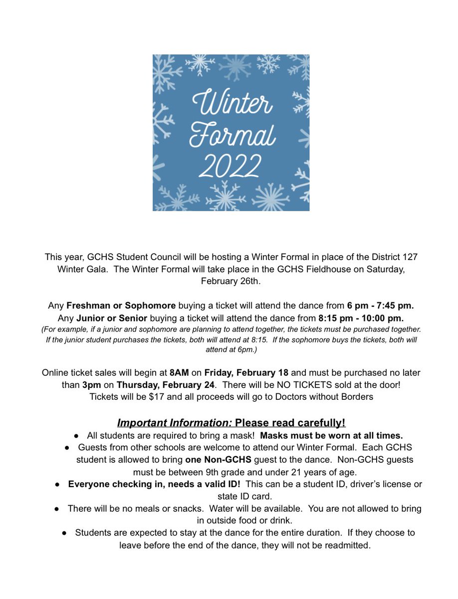 GCHS Student Council tweet media