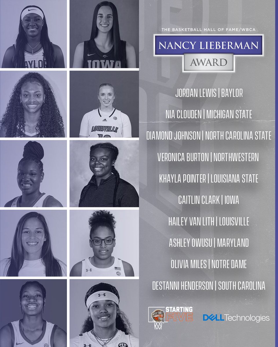 Basketball Hall of Fame, <a href="/WBCA1981/">Women’s Basketball Coaches Association</a> Name Ten Point Guards to Watch List for 2022 <a href="/NancyLieberman/">Nancy Lieberman</a> Award. #LiebermanAward

<a href="/hoophallu/">University of Hoophall</a> | <a href="/DellTech/">Dell Technologies</a>

📰: bit.ly/3rwQ2dk
