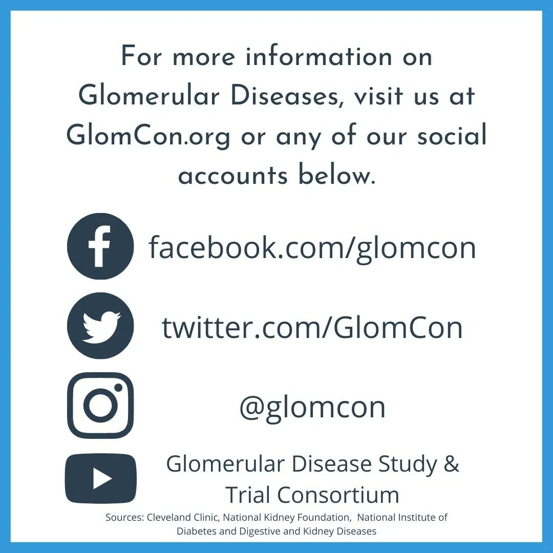 We invite our community of nephrologists, trainees, students, and patients to reach out to any of our social accounts for more information or help with navigating glomerular disease. #glomcon #kidneydisease #health #nephroticsyndrome #glomerulonephritis