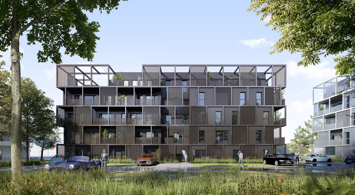 Design2a's tweet photo. Concours pour la construction de 41 logements, ZAC de la Noe Rido, à Plérin pour Côtes d'armor Habitat.
#offsite #horssite #arch https://t.co/F2AbvzqO2t