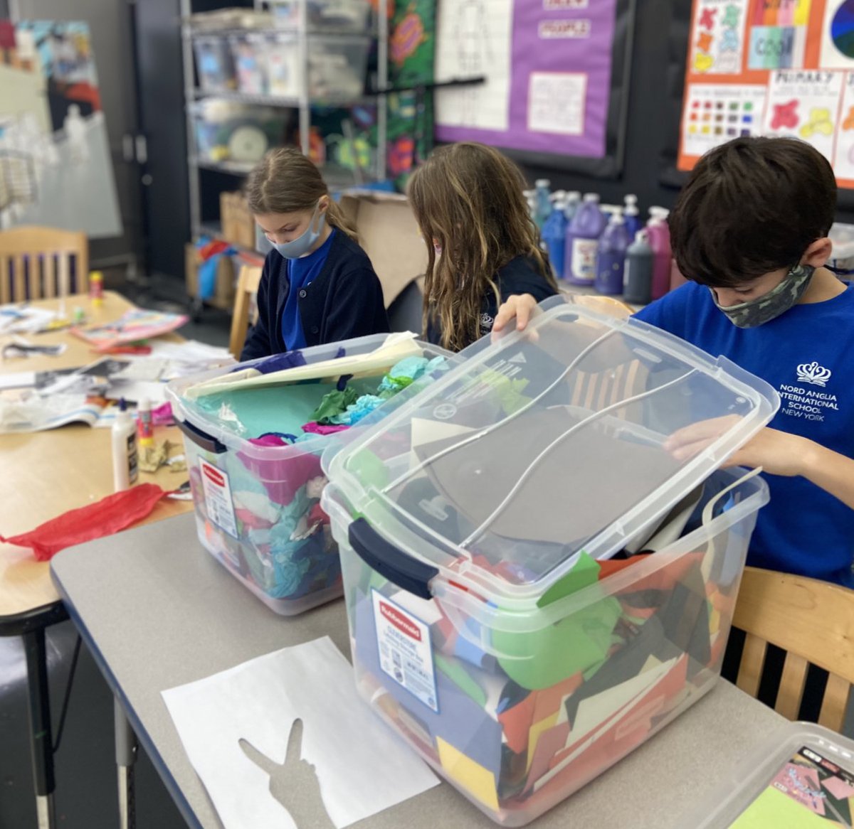 NAISNY's tweet image. Year 4 had a great time kicking off Black History Month with a lesson on Romare Bearden. They gave his photo montage style a try and were also inspired to include musical influences just like he did. #nae #naisny #BLKHistoryMonth