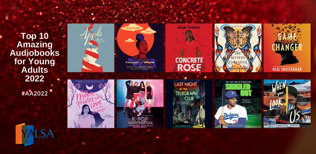 The 2022 Selected Lists are here! The Amazing Audiobooks for Young Adults blogging team created a final list of 76 Amazing Audiobooks from 123 official nominations! Check out the top 10 and the final list below: ala.org/yalsa/2022-ama…