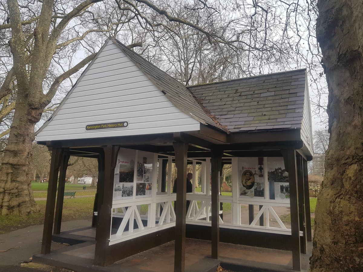 ElephantCafeUK's tweet photo. Went to have a tooth out today at Kennington dentist and on way back home mosied over to find History Hut, it's wonderful.
Glad to see fave photo of #BobMarley + Wailers strolling thro the park.
#Chartists #MarySeacole #WilliamCuffay https://t.co/AwCFLLD5W2