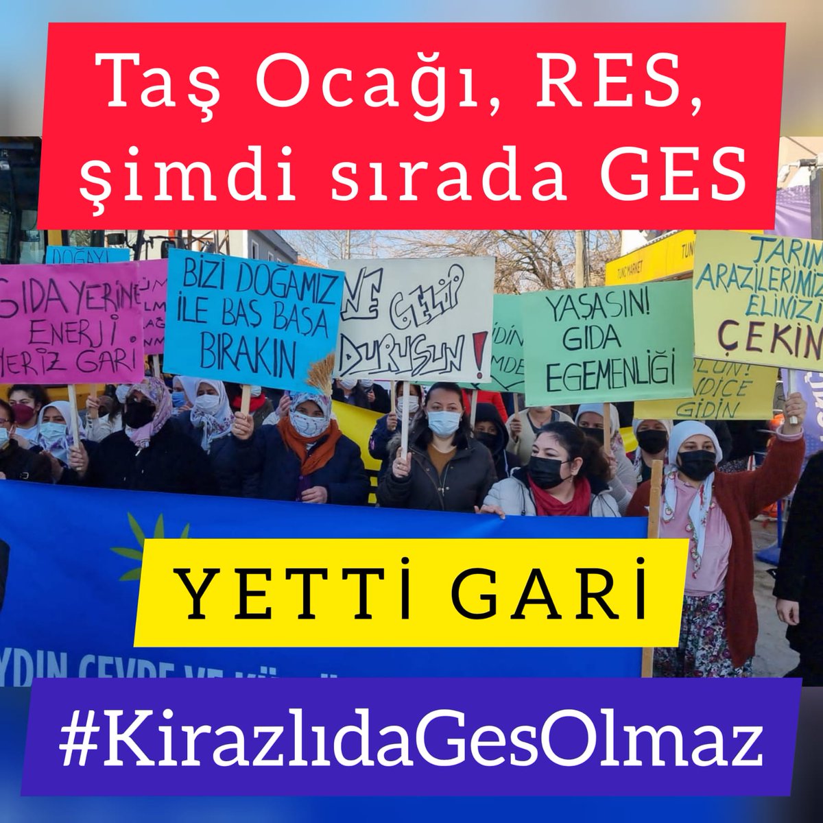 BmiBuyuk's tweet photo. Aydın Kuşadası'na bağlı  Kirazlı köyünde; 279 dönümlük kiraz, incir, zeytin bahçelerinin olduğu tarım alanlarının, istimlak edilip yerine Güneş Enerji Santrali (GES) kurulma projesine karşı, yaylalarına sahip çıkan Kirazlı köylülerinin yanındayız.
#KirazlıdaGesOlmaz https://t.co/ib1CoSVeFS