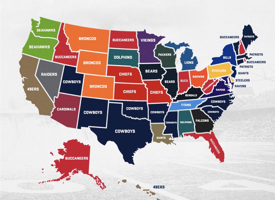 Los jerseys de la NFL más vendidos de esta temporada por estado en USA: