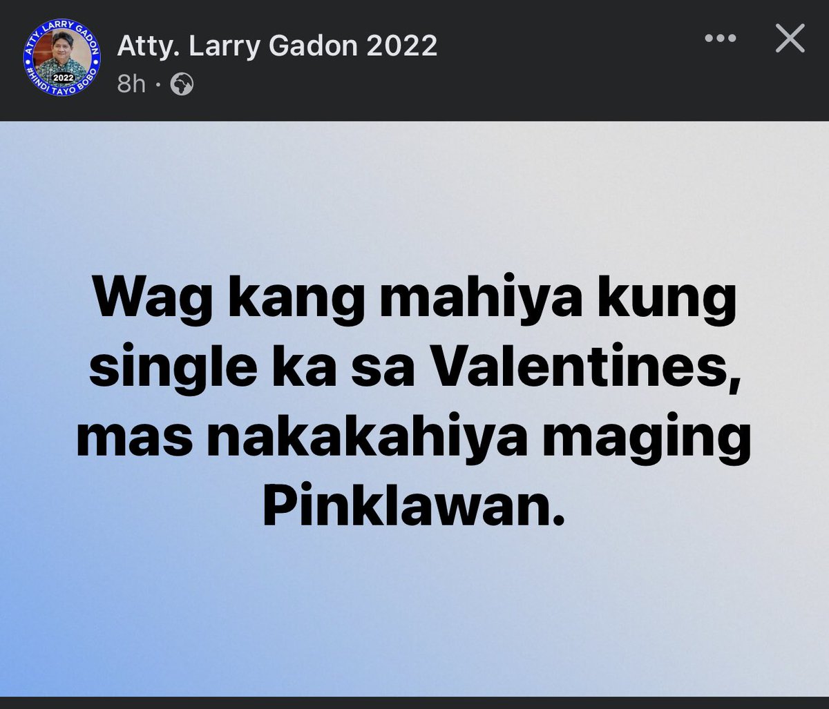 KapartnerJ's tweet photo. Huy.. Atty Larry Gadon for Senator na Yan!😂 #BBMSARA2022 https://t.co/AmX2s2mVri