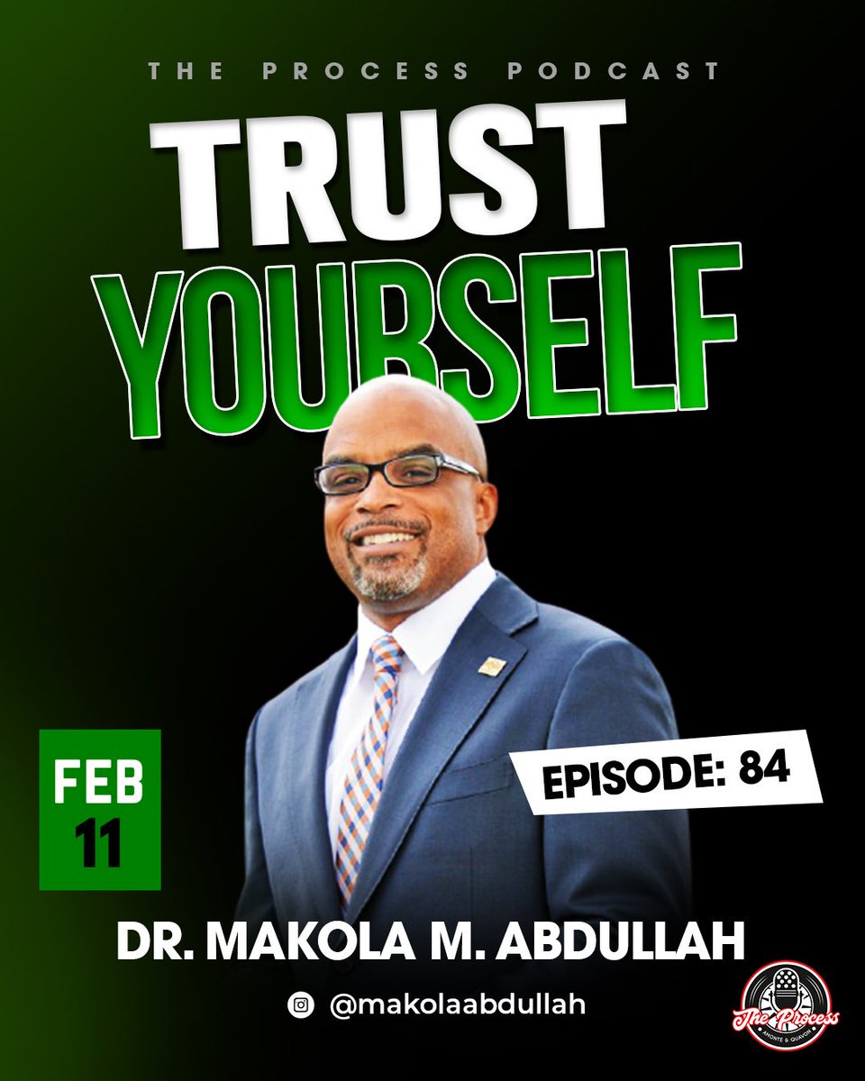 OvercomeAchieve's tweet photo. Episode 084: Trust Yourself (feat. President Makola M. Abdullah, Ph.D.) will air this Friday!
🌿🌿
#Overcome
#OvercomeAchieve
#OvercomeAdversity
#OvercomeAchieveClothing
#TheProcessPodcast
#TrustTheProcess
@makolaabdullah https://t.co/65fSrF8WZs