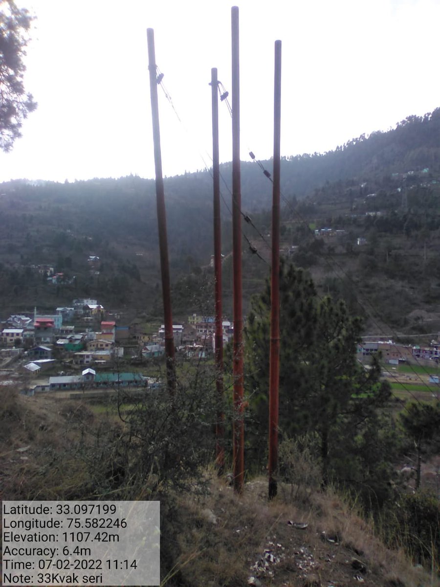 Er. Nixon Kashyap (@nxn19) on Twitter photo Permanent restoration of the badly damaged 33KV line Bhaderwah is in progress. Both the circuits /lines will be functional wich was affected in 2019.
@ChairmanJPDCL @ShivAnantTayal <a href="/nitishwarKumar/">Nitishwar Kumar IAS</a> @DistrictDoda <a href="/ChiefJammu/">Chief Engineer Distribution, JPDCL Jammu</a> <a href="/XENSTDDoda/">Executive Engineer EPD Jammu</a> <a href="/SuperintendingK/">Superintending Engineer O&M Circle JPDCL Kishtwar</a> Permanent restoration of the badly damaged 33KV line Bhaderwah is in progress. Both the circuits /lines will be functional wich was affected in 2019.
@ChairmanJPDCL @ShivAnantTayal <a href="/nitishwarKumar/">Nitishwar Kumar IAS</a> @DistrictDoda <a href="/ChiefJammu/">Chief Engineer Distribution, JPDCL Jammu</a> <a href="/XENSTDDoda/">Executive Engineer EPD Jammu</a> <a href="/SuperintendingK/">Superintending Engineer O&M Circle JPDCL Kishtwar</a>
