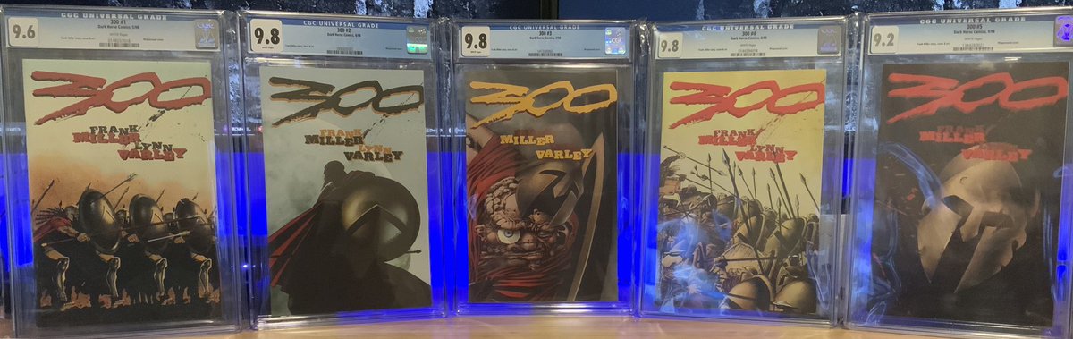 After months of searching and various deals falling through I FINALLY tracked down a full, graded set of #FrankMiller #Xerxes series for my personal/Frank Miller collection. These look great next to my #FrankMiller300 set. #KingLeonidas #300Film #dccomics #Sparta #THISISSPARTA