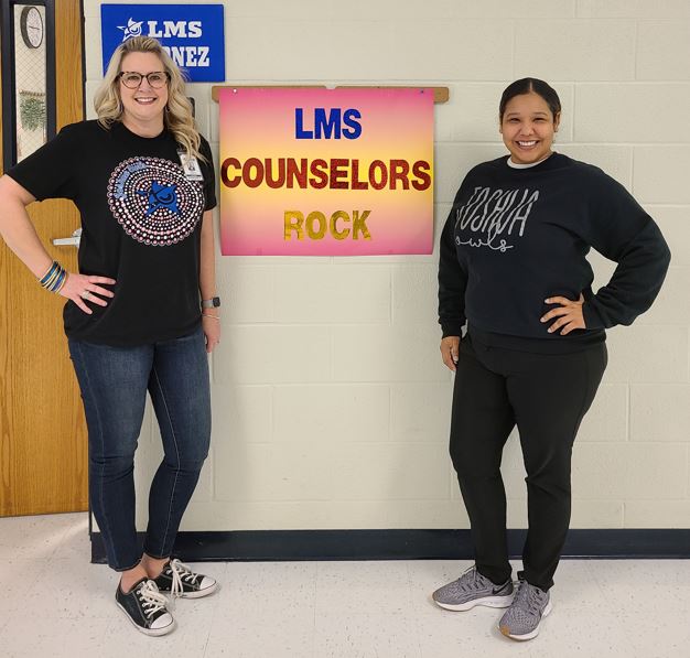 LoflinMS's tweet photo. This week is National School Counselor's Week and here at LMS we have two of the best...Kristi McDonald and Rosibel Ordonez. We are thankful for you and all that you do for the students here at LMS. #bebetterlms #TakeFlightJISD #NationalSchoolCounselorsWeek https://t.co/grWqXkKLHP
