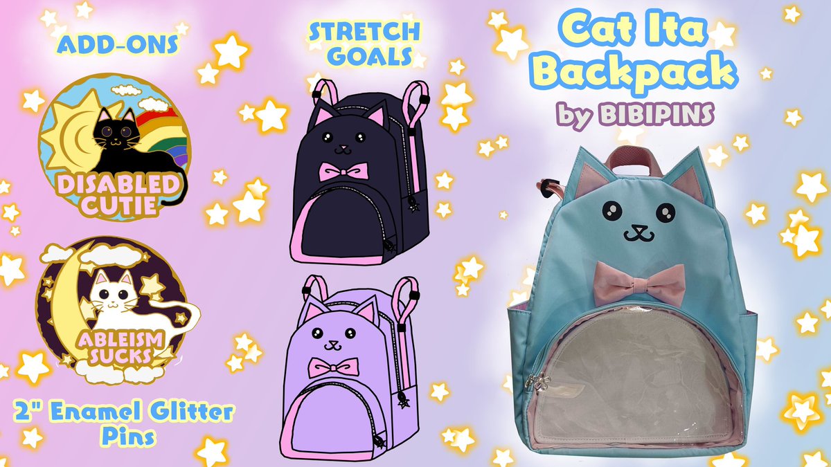 BibiBlossoms's tweet photo. (RT please ⭐)

My Kickstarter has launched! I'm a disabled Black creator selling some high quality accessible ita backpacks!

⭐️ Laptop pouch
⭐️ Straps for walker, wheelchair, plushies &amp; more!
⭐️ Cane holder
⭐️ Pin window
⭐ USB plug

Kickstarter Link &amp; Details below! https://t.co/UZON8QSGwh