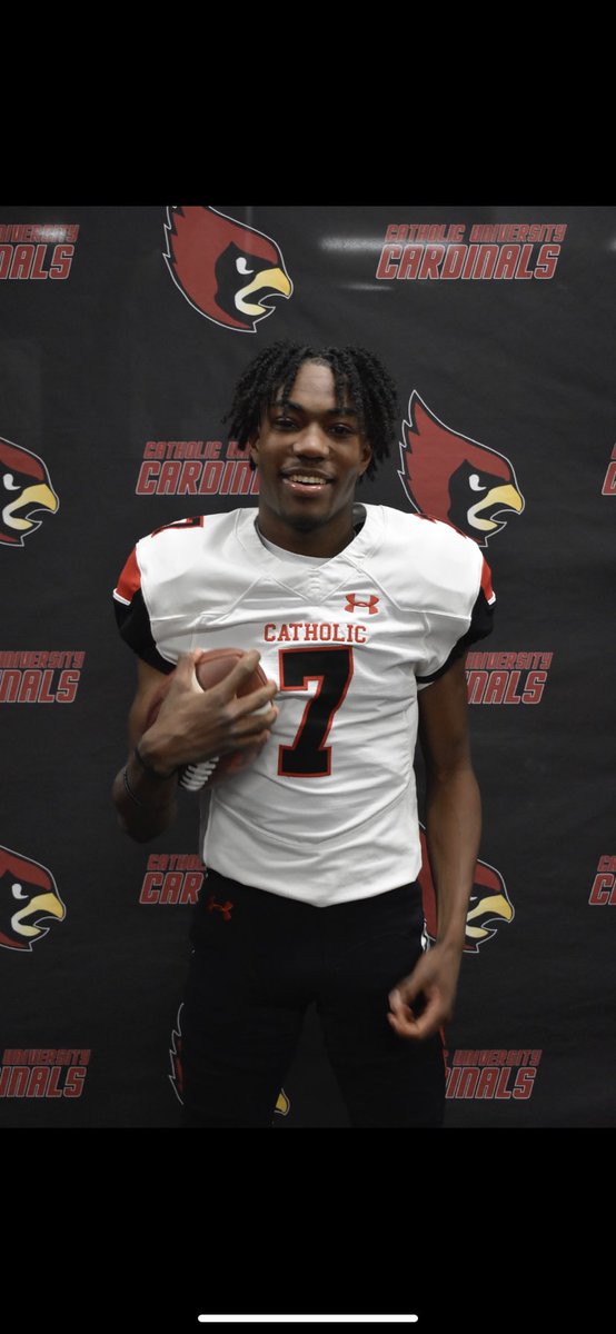Had a Great Visit <a href="/CatholicU_FB/">𝘾𝘼𝙏𝙃𝙊𝙇𝙄𝘾 𝙐 𝙁𝙊𝙊𝙏𝘽𝘼𝙇𝙇</a> this weekend. Thanks <a href="/CoachTobia64/">Coach Vince Tobia</a> and the the rest of the Staff for welcoming me with open arms. <a href="/AlcovyFootball/">AlcovyHSFootball</a> <a href="/RecruitGeorgia/">Recruit Georgia</a> <a href="/Tc_robinson5/">CoachTC_</a>