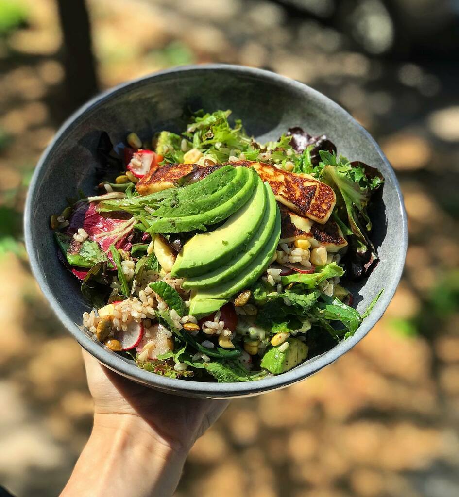 BigaCafe's tweet photo. Todays fuel for the day, our brown rice salad with added halloumi 

Feel free to choose from a selection of toppings for that something extra ✨

#bigacafe #huttstreet #healthy #brunch #adelaidefood https://t.co/Ipnsk87pZy https://t.co/t7pWM7plwm