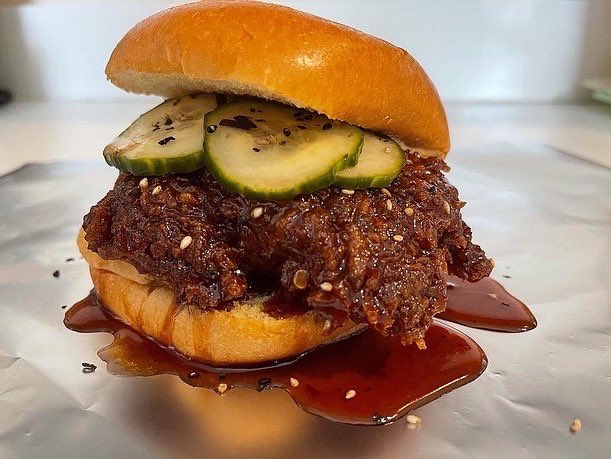 troybeck's tweet photo. Orders are live for the week!

We are back tomorrow starting at noon, $10 per item on menu——-including the new Korean BBQ (1st picture)

DM with any orders or questions 

at 100 retweets, I’ll give away a 8 sandwich chicken sammich party https://t.co/qxdbjCs6IP