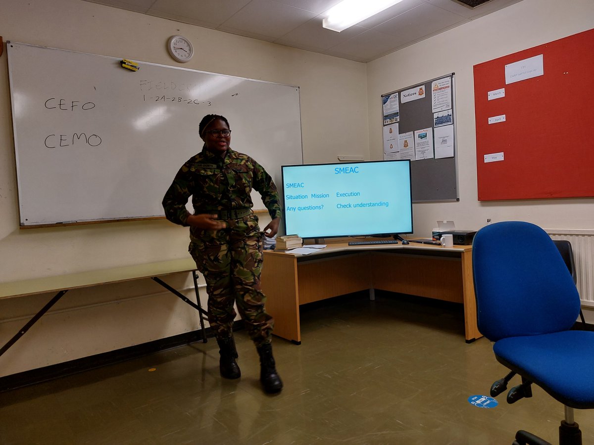 Some of our junior cadets giving their first ever briefs at last night's parade. Excellent examples on display, definitely some future leaders in the making.